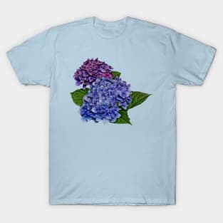 Hydrangea in Shades of Purple T-Shirt